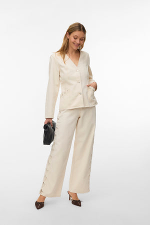 Rae Wide String Jeans - Ecru