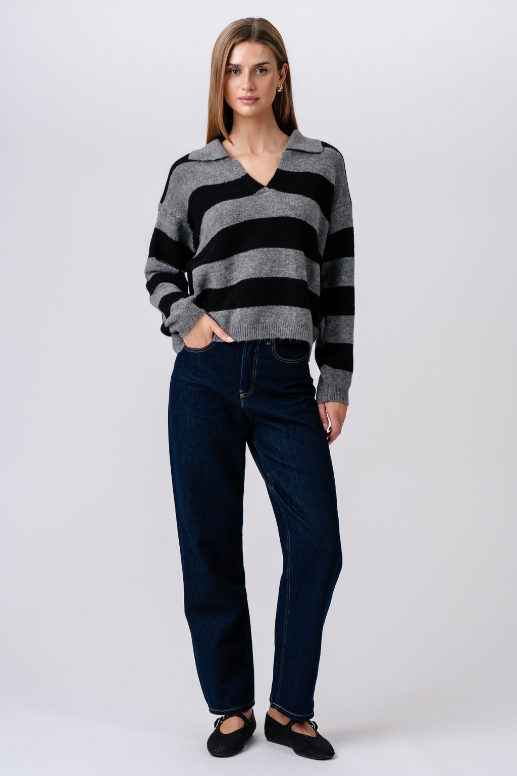 Nora Strik - Grå/Sort