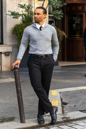 Straight Cotton Chino - Sort