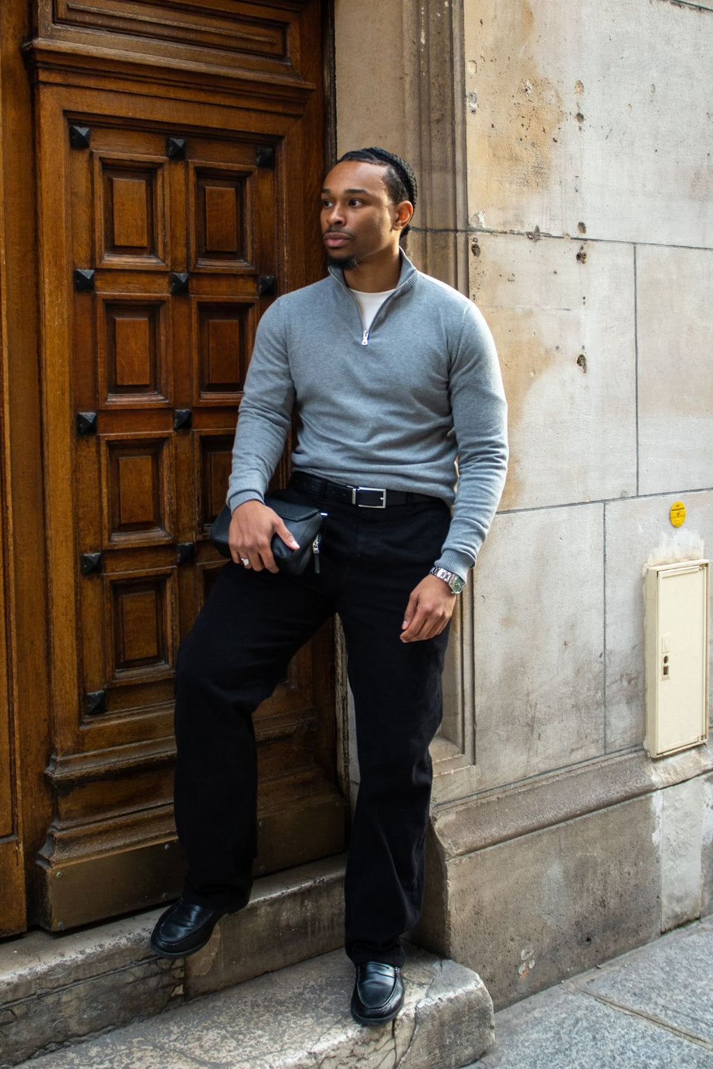 Straight Cotton Chino - Sort