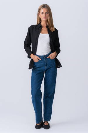 Boyfriend Oxford Skjorte - Sort