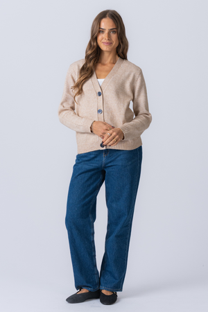 Strikket Cardigan - Beige