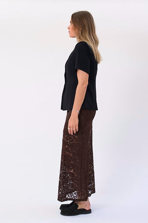 Amara Lace Maxi Nederdel - Coffee