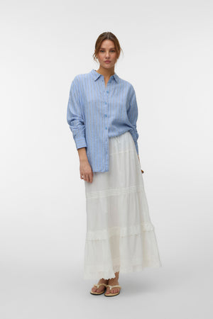 Linn Skjorte - Kornblomstblå-Navy Blazer