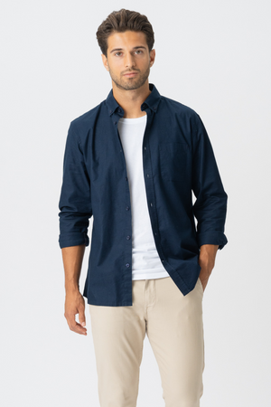 Den Originale Performance Oxford Skjorte - Navy