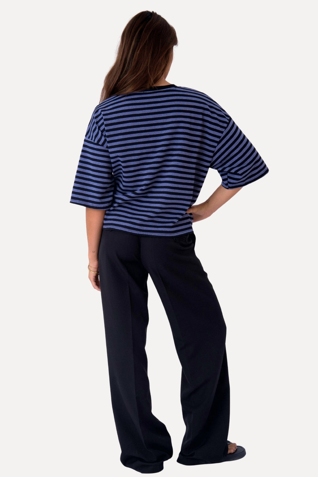 Zoe T-shirt - Sort/Denim Blå