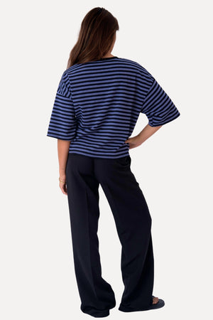 Zoe T-shirt - Sort/Denim Blå