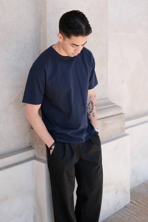 Heavy Boxfit Tee - Navy