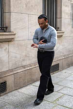 Straight Cotton Chino - Sort