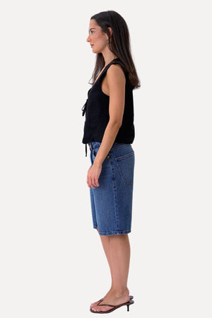 Hør Vest - Sort