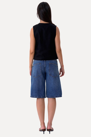 Hør Vest - Sort