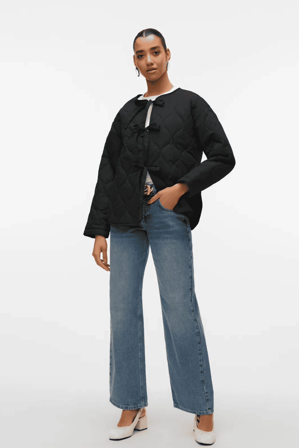 Sabine LS Quiltet Jakke - Sort