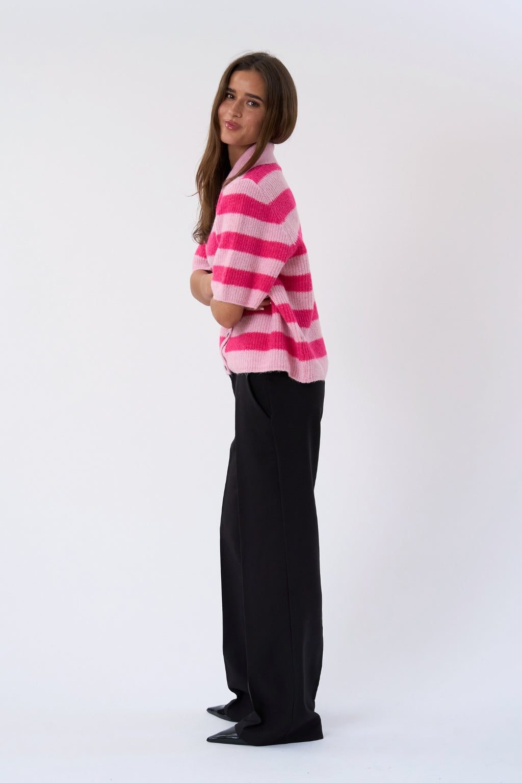 Alba Polo Knit - Pink