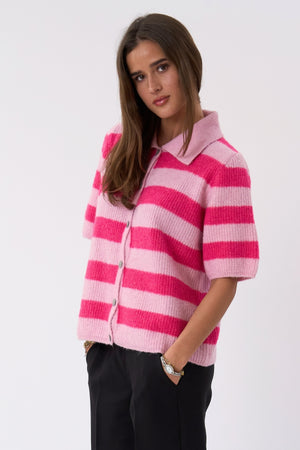 Alba Polo Knit - Pink