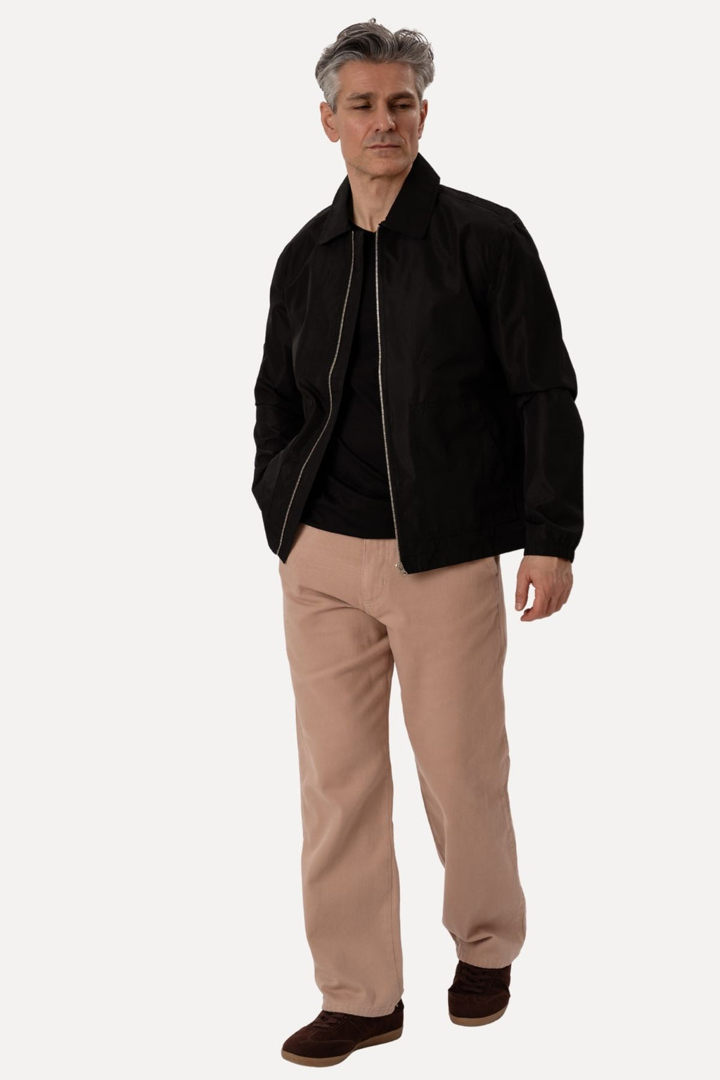 Short Zip Jacket - Sort