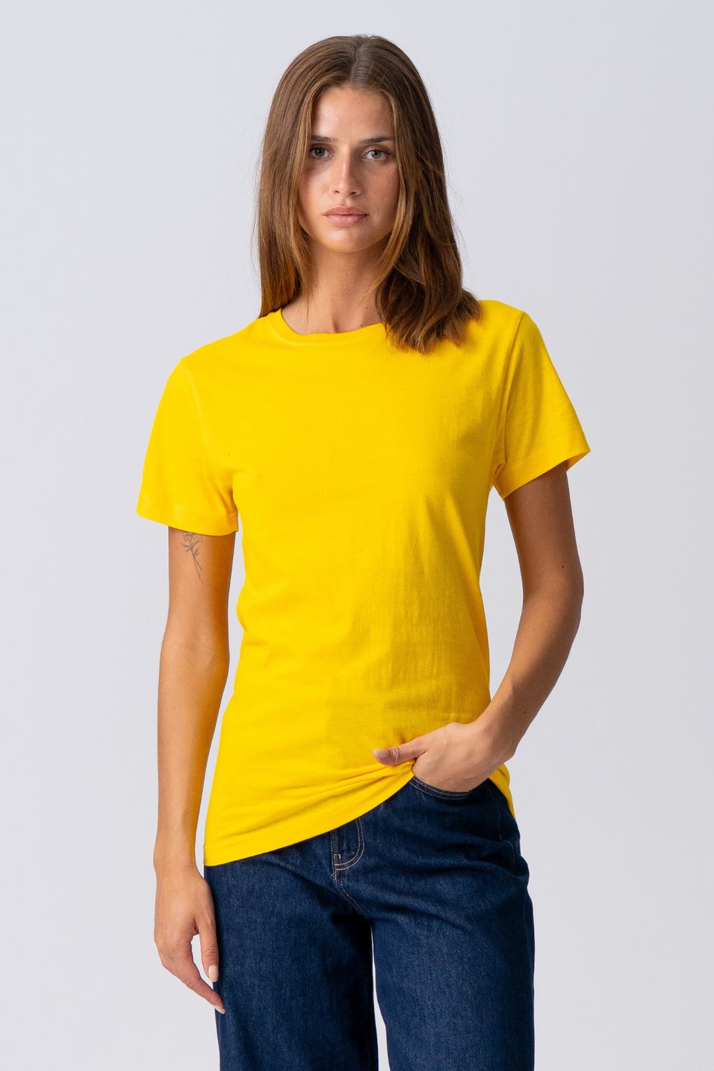 Basic Let T-shirt - Gul