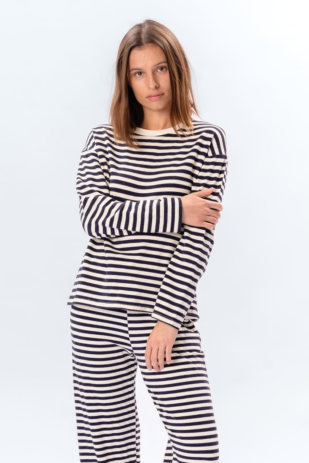 Stribet Trøje - Blå