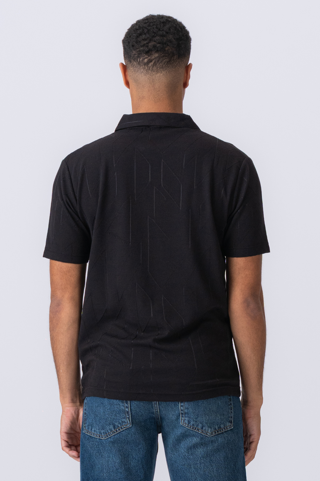 Atlas Textured Polo - Sort