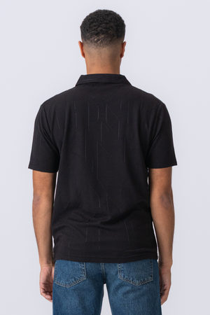 Atlas Textured Polo - Sort