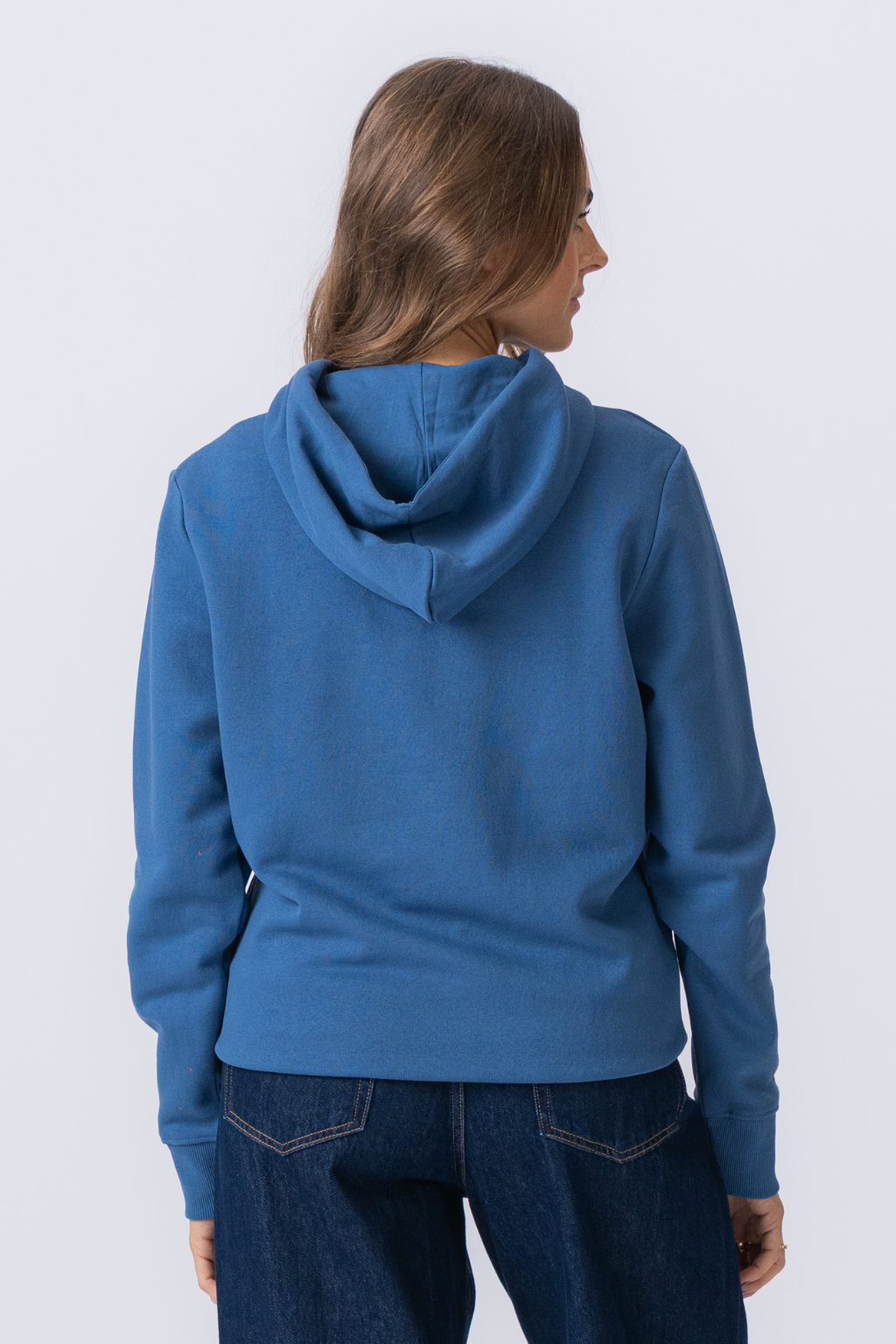 Sweatshirt Hoodie - Støvet Blå