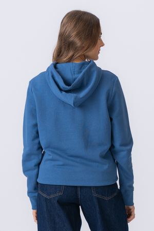 Sweatshirt Hoodie - Støvet Blå