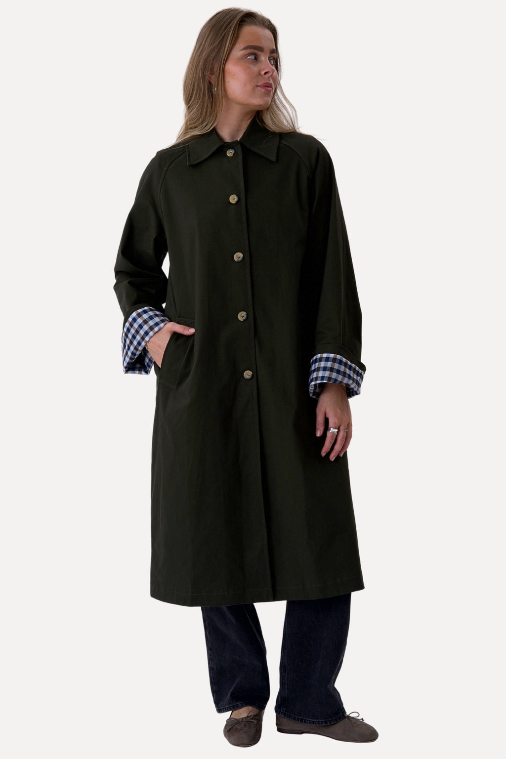 Livia Trenchcoat - Olivengrøn
