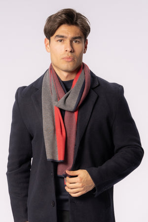 Halstørklæde - Rød / Hvid / Blå - Herre