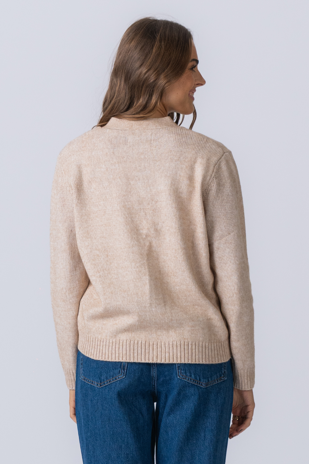Strikket Cardigan - Beige