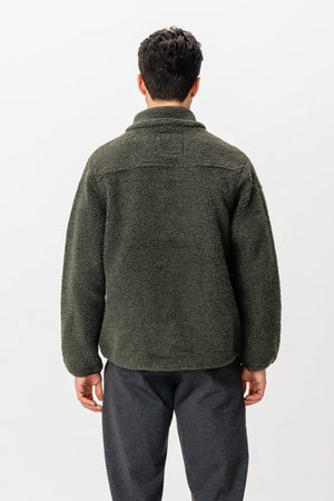 Fleece Jakke - Mørk Olive