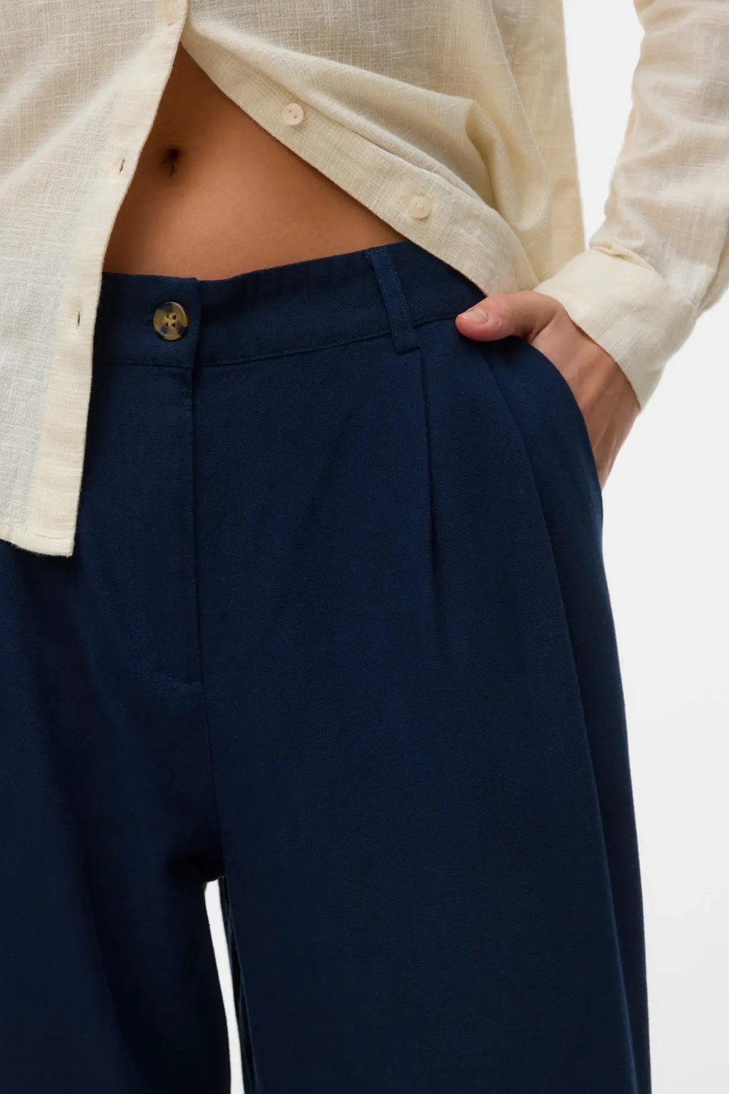 Mymilo Nila Mw Dad Pants - Navy Blazer