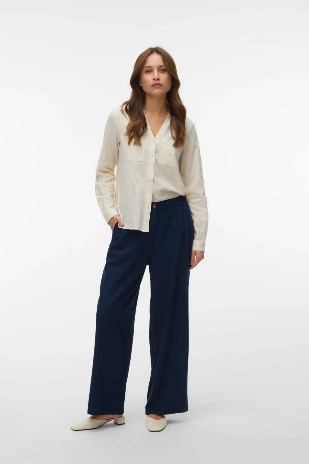 Mymilo Nila Mw Dad Pants - Navy Blazer