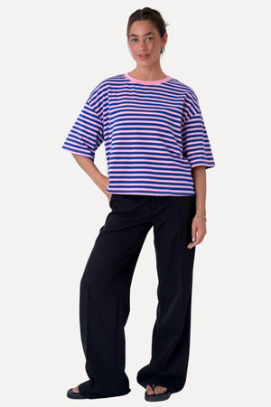 Zoe T-shirt - Blå/Lys Pink