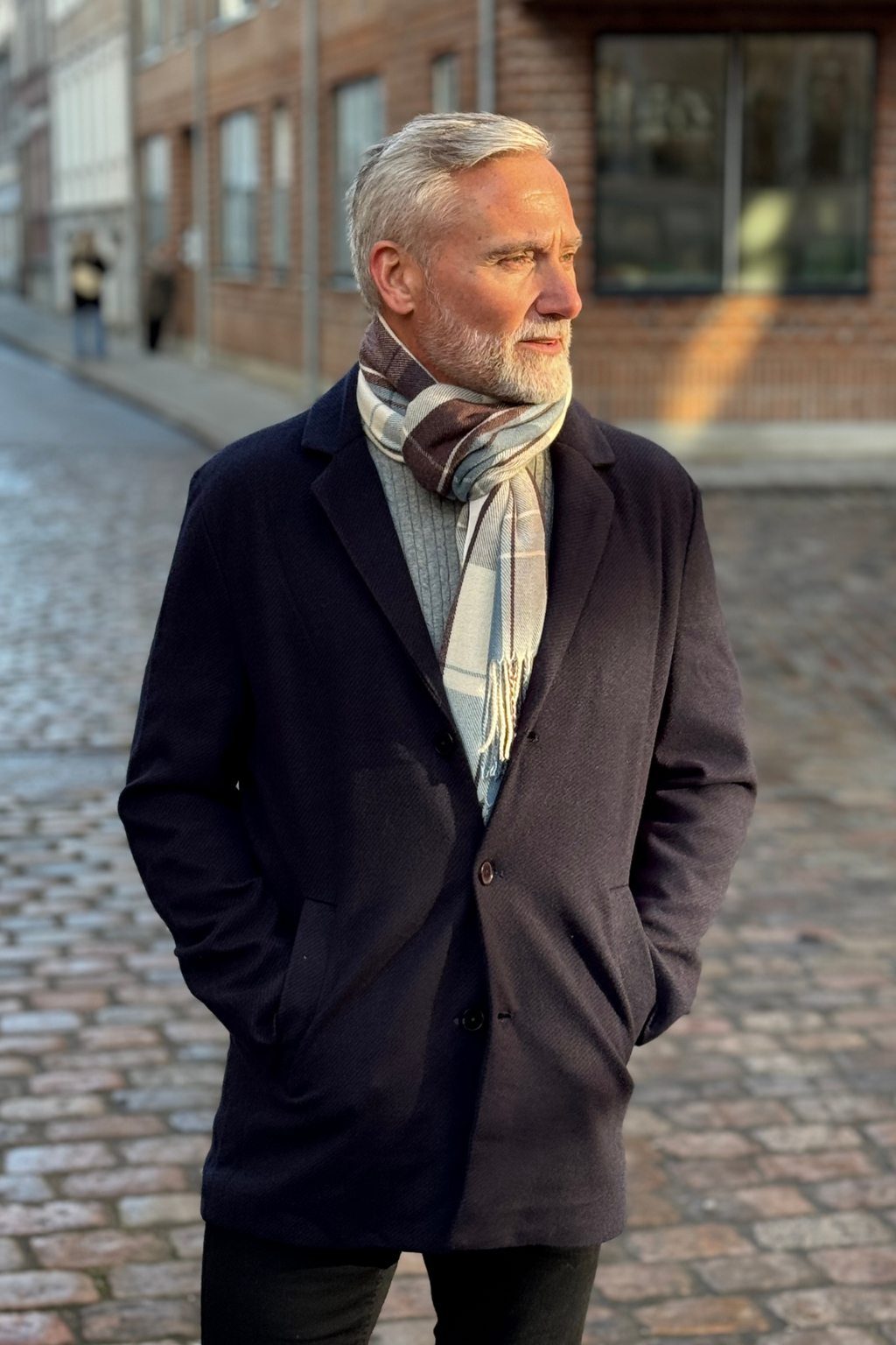 Tørklæde - Brun / Sort - Herre