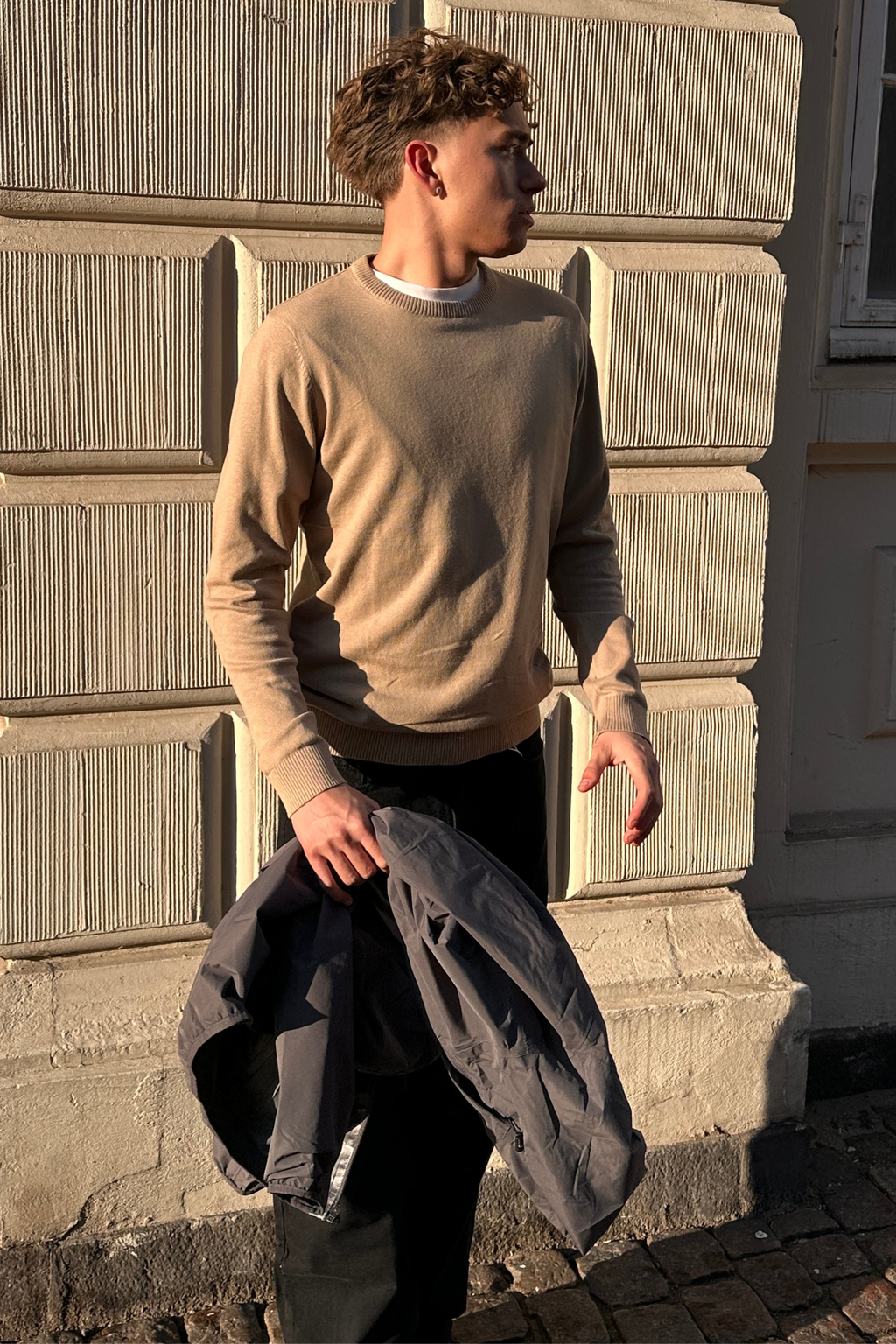 Pullover Rundhals - Sand