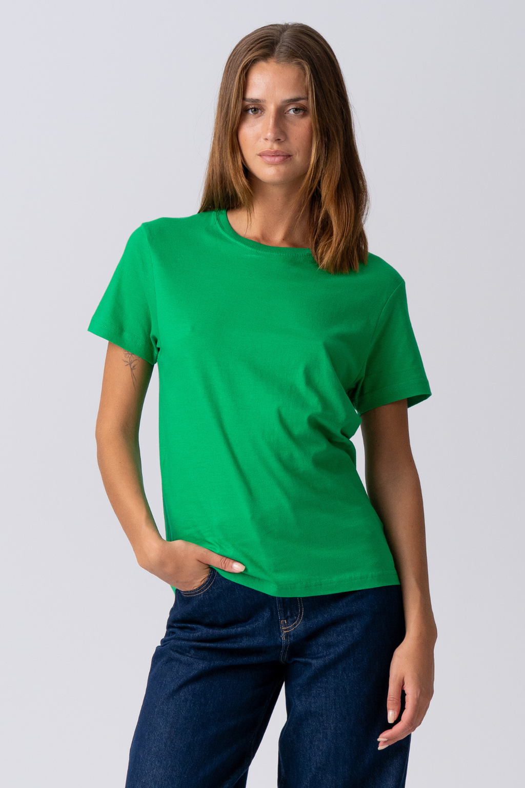 Basic Let T-shirt - Grøn
