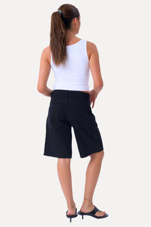 Denim Shorts - Sort