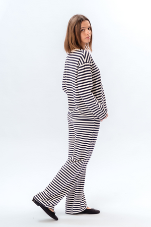 Stribet Trøje - Blå