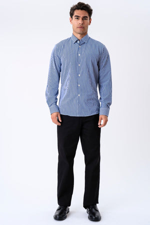 Den Originale Premium Performance Skjorte - Hvid/Navy