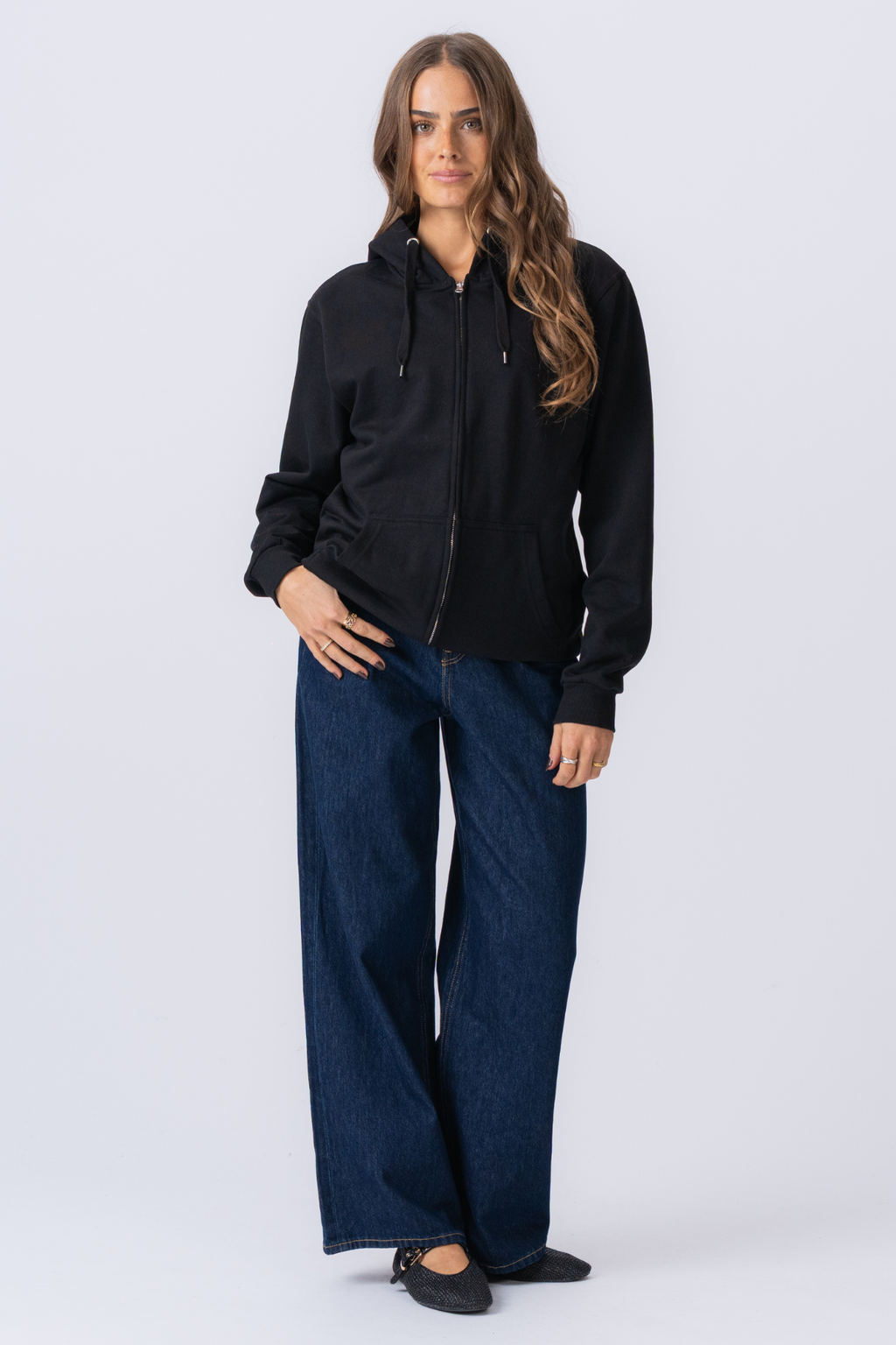 Basic zip hoodie - Sort