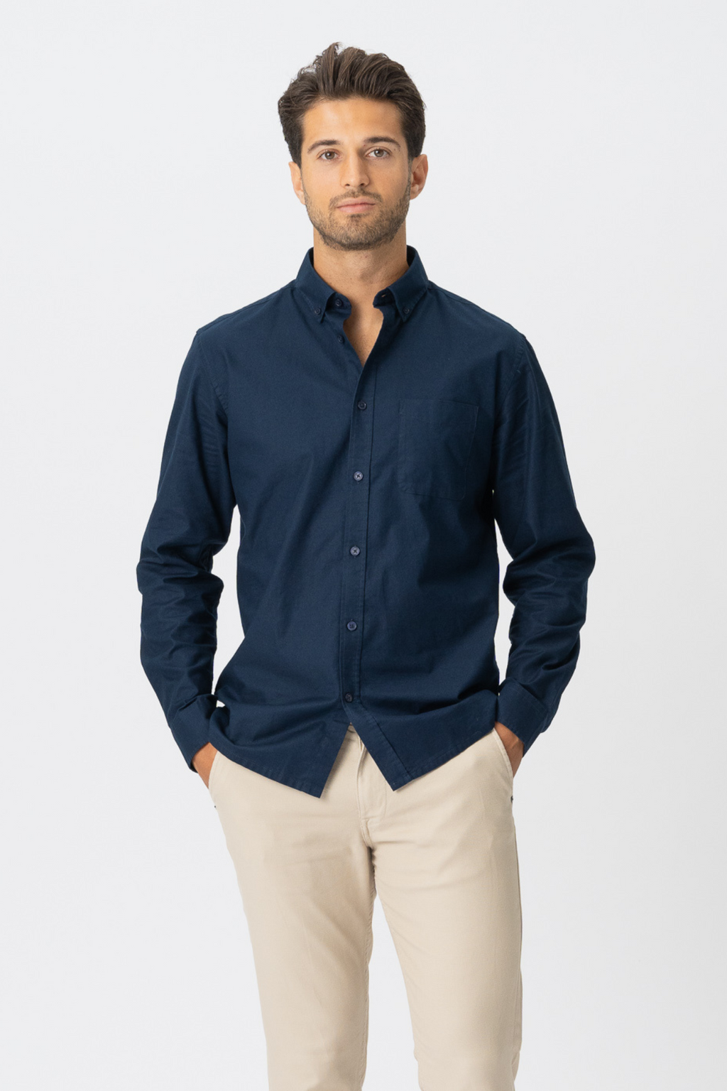 Den Originale Performance Oxford Skjorte - Navy