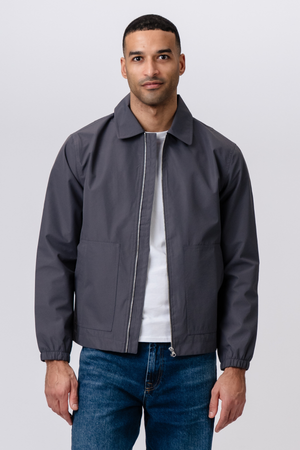 Short Zip Jacket - Grå