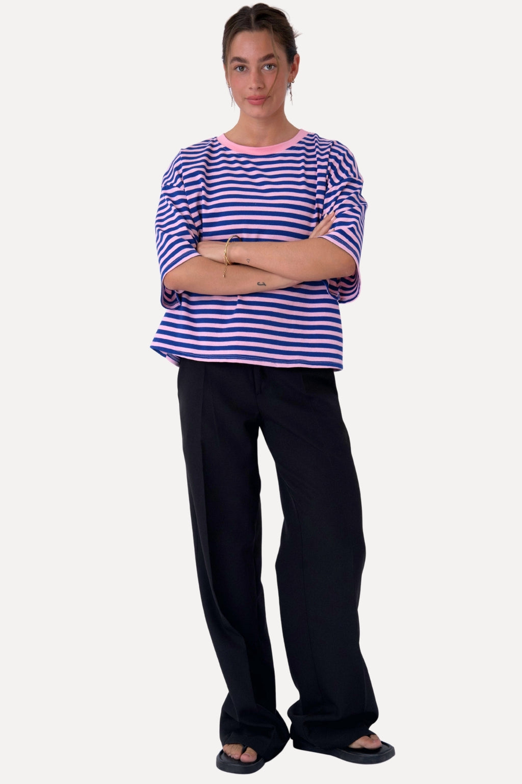 Zoe T-shirt - Blå/Lys Pink