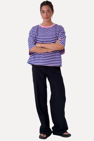 Zoe T-shirt - Blå/Lys Pink