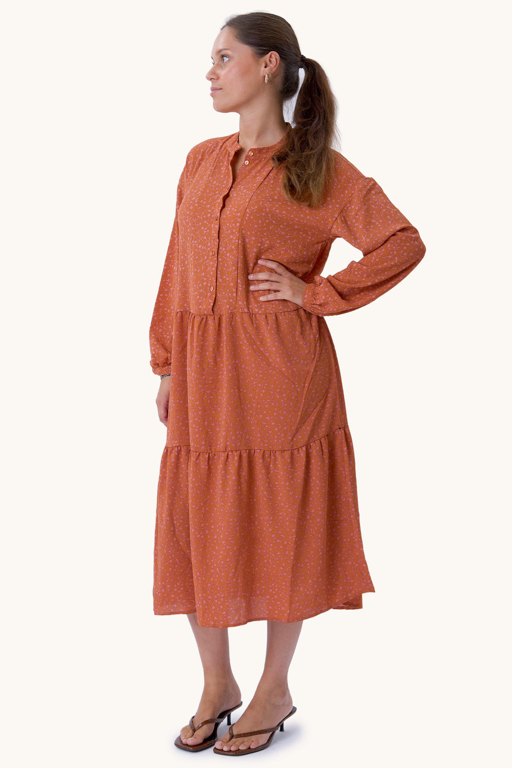 Sara langærmet kjole - Rosa