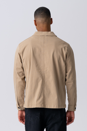 Twill Overshirt - Mørk Sand
