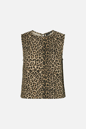 Salume Denim Top - White Pepper Leo