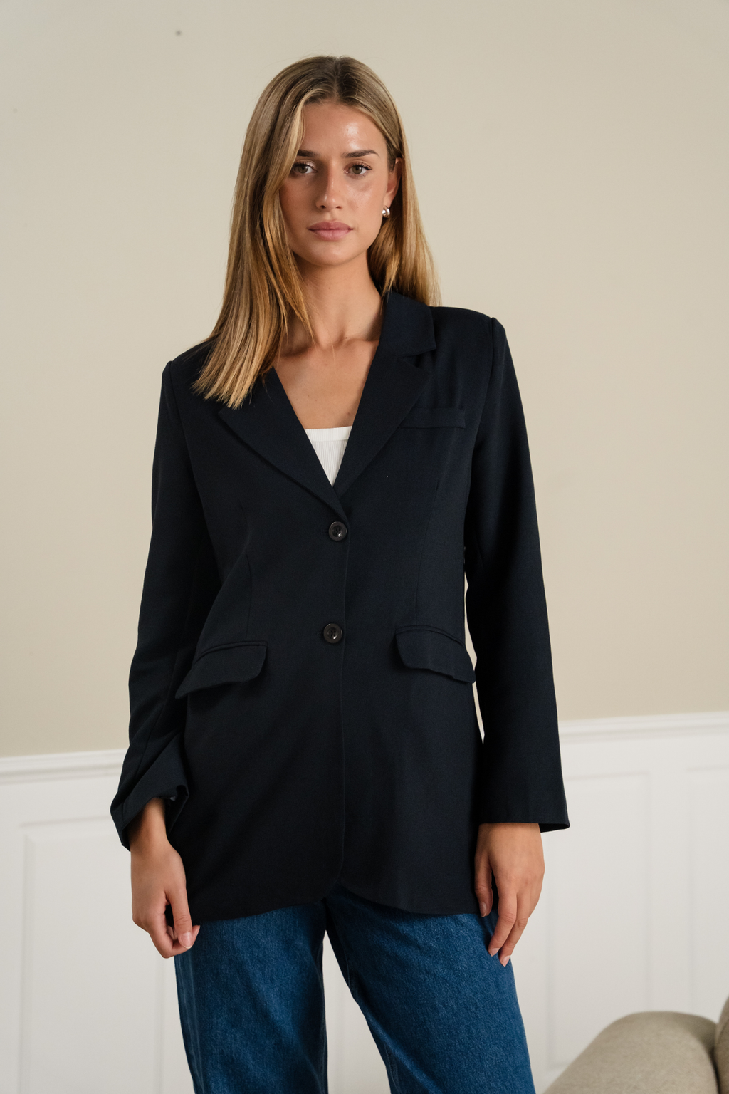 Claire Oversized Blazer - Sort