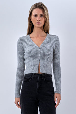 Nova Blouse Knit - Grå