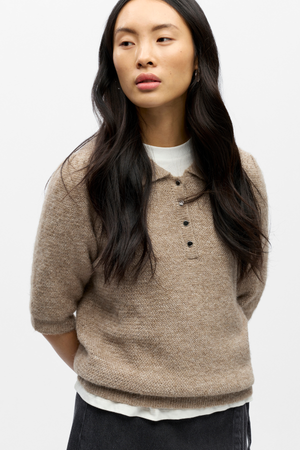 Anine Strik Polo - Morel Melange