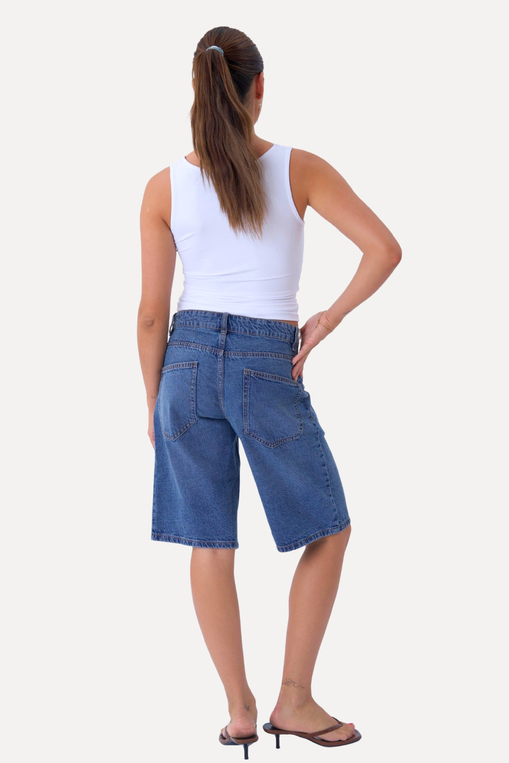 Denim Shorts - Medium Blue Denim